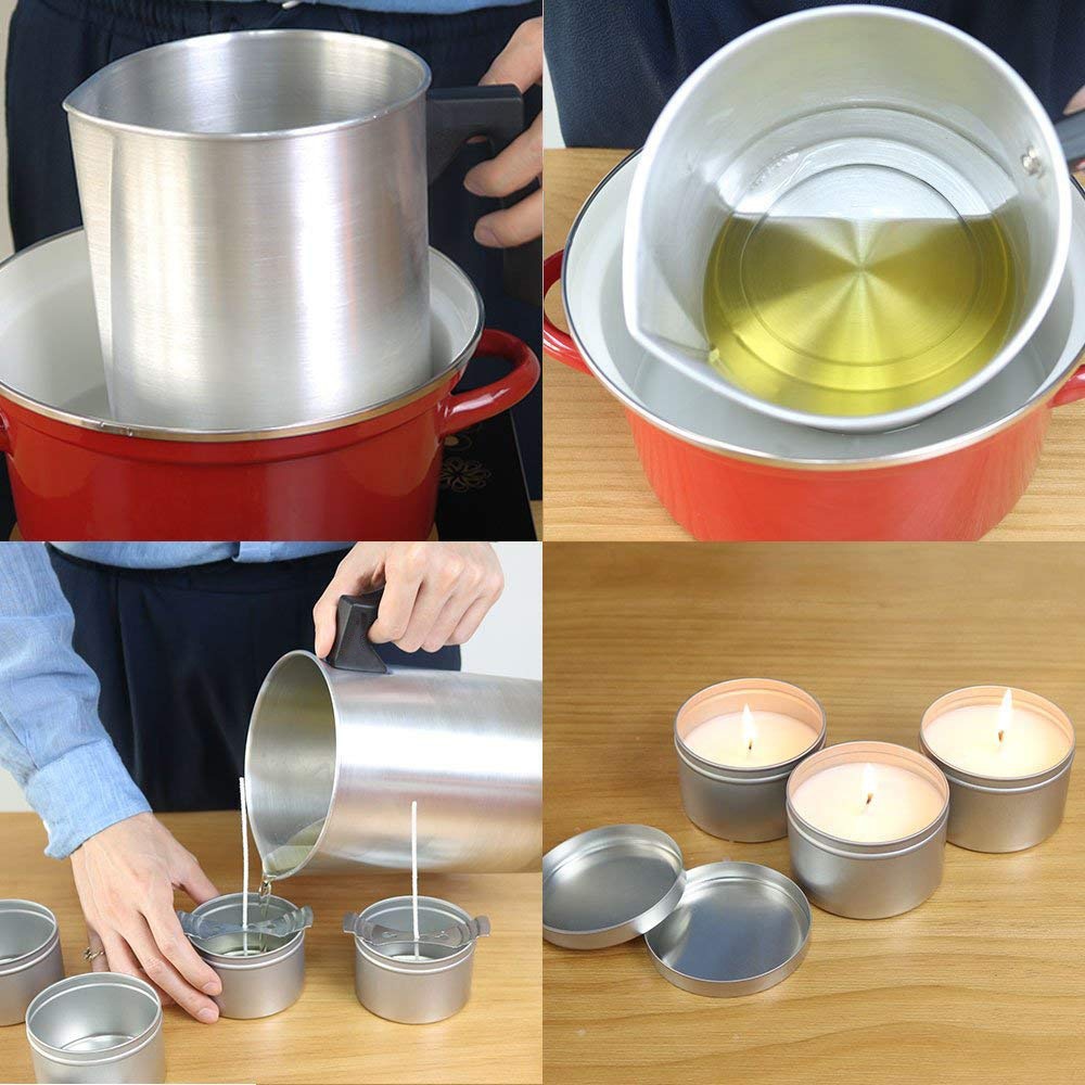 ENCANLIGHT Candle Making Supplies Candle Wax Melting Pot with Thermometer,  Candle Pouring Pot Holds up to